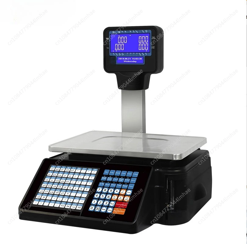 Double barcode scale Supermarket weighing, coding scale label printing electronic cash register scale all-in-one machine