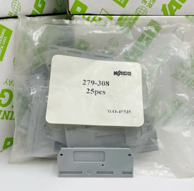 WAGO 279‑308 Grey End & Intermediate Plate, Insulation Separator for 279 Series DIN Rail Terminal Blocks, Brand New Ready Stock