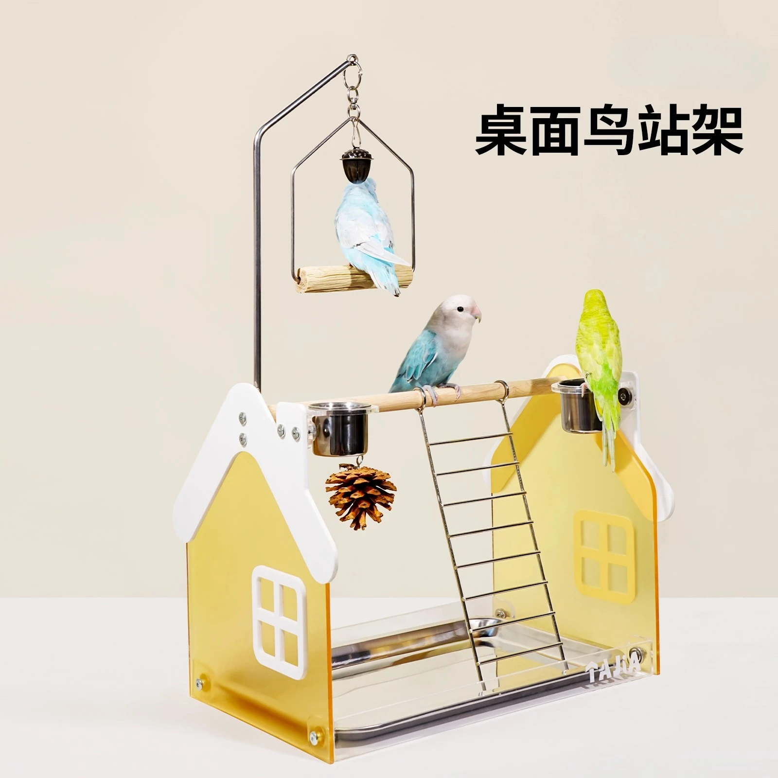 

Small household new tiger skin peony Wenniao fixed-point training defecation can be landed on the pole