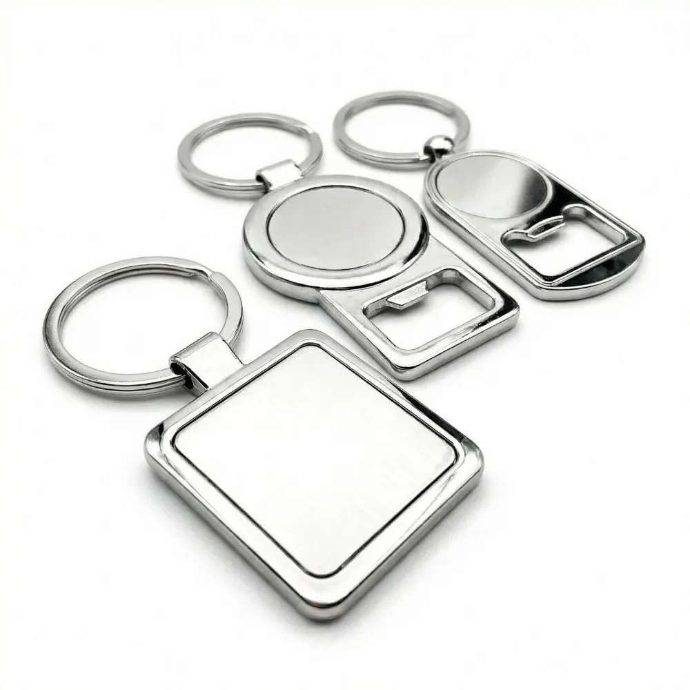 Individueller Metall-Schlüsselanhänger in Verschiedenen Formen aus Zinklegierung, Auto- und Taschen-Schlüsselring, Lasergravierter Edelstahl-Schlüsselanhänger mit Flaschenöffner als Geschenk – Detail 7