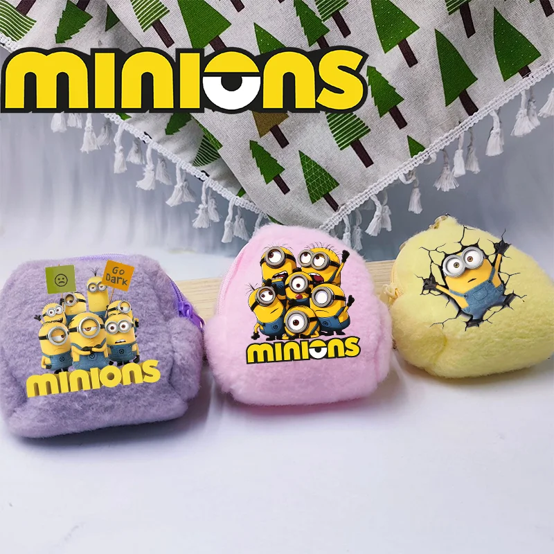 

Милый мультяшный кошелек-монетница с персонажами Миньонов, новый, складной, легкий, портативный, модный, в подарок на день рождения