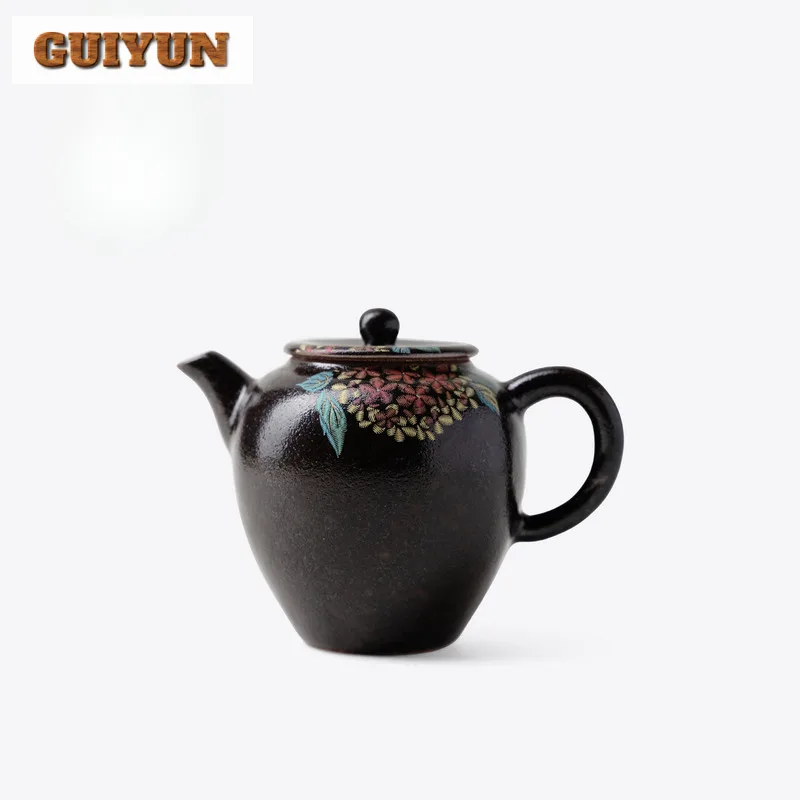 

110ml Zhiye Roasting Beauty Teapot Aesthetic Tea Infuser Pot Tea Maker Kettle With Strainer Tea Ceremony Accessories Ornaments