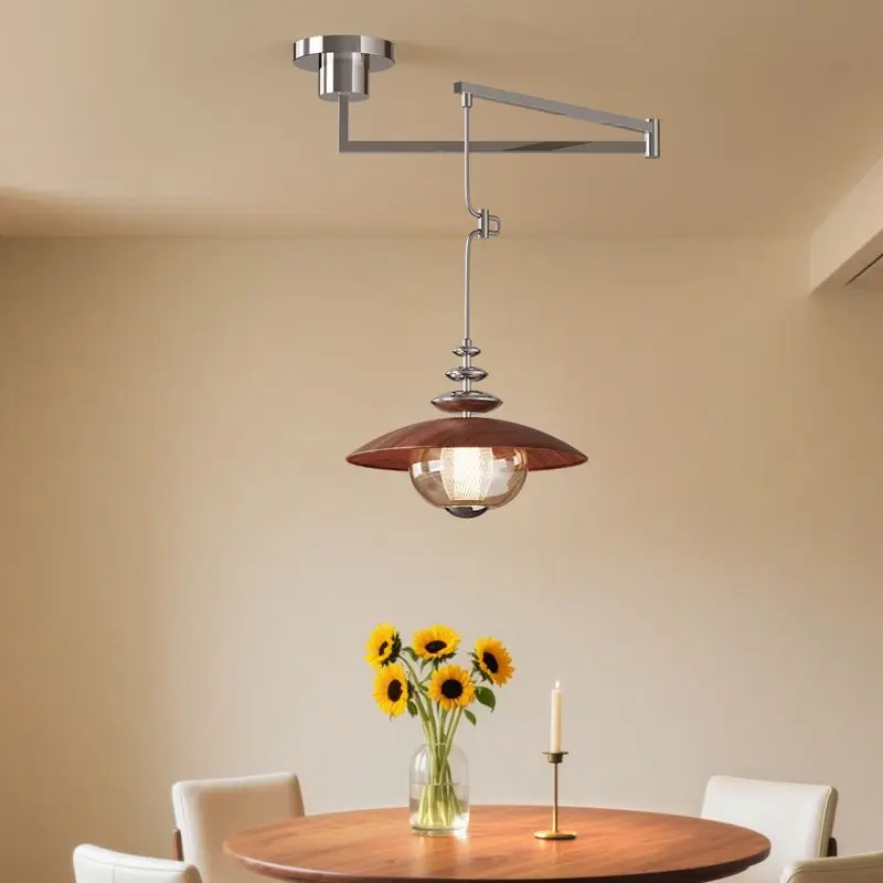 Rotate Pendant Lights Kitchen Dining Restaurant Adjustable Swing Arm Hanging Lamp Ceiling Retractable Folding Arm Accessories