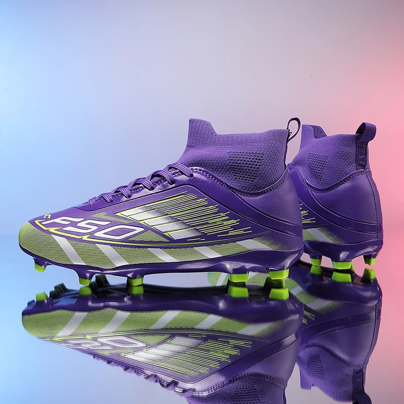 368b masculino sapatos de futebol ao ar livre respirável antiderrapante turf chuteiras meninos tf/fg treinamento botas de futebol chuteira campo 35-45