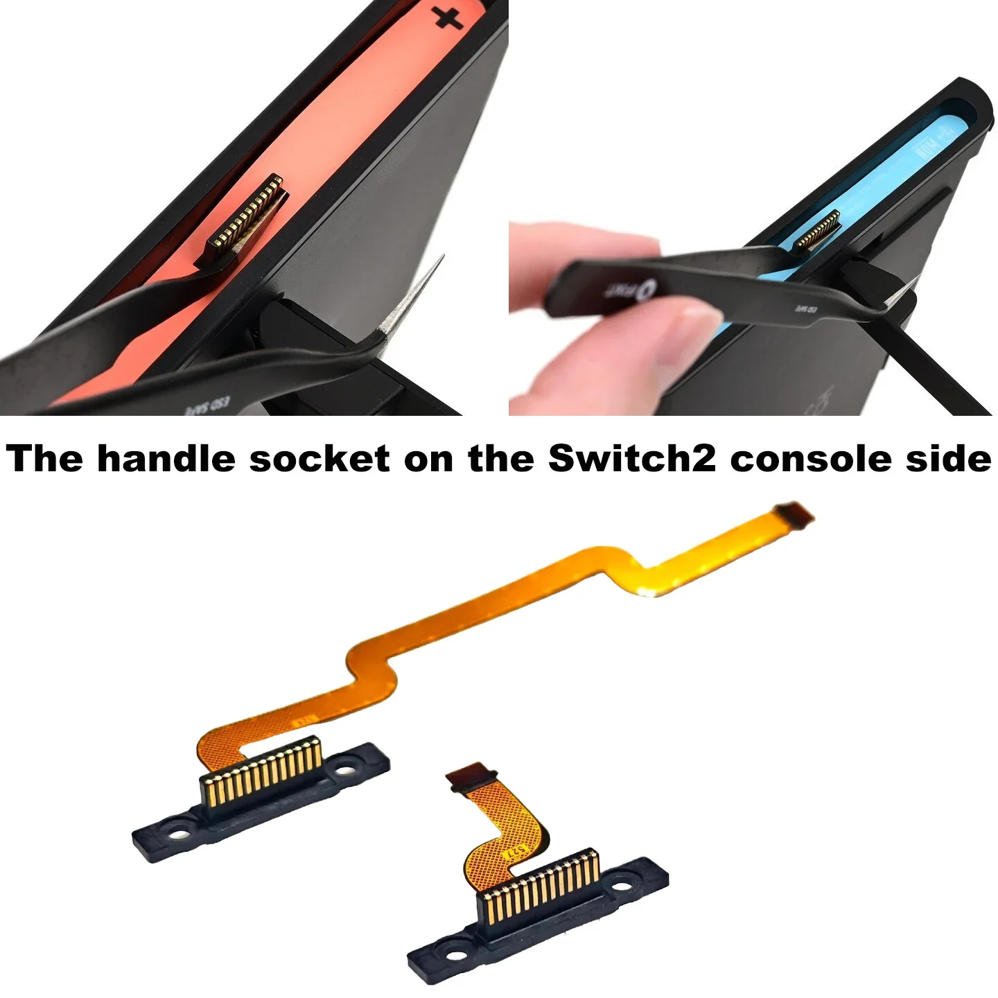 Консоль NS 2, левый и правый разъем «папа-мама», гибкая ползунковая розетка для Nintendo Switch 2 Joy Con 2, магнитный разъем с ручкой Консоль NS 2, левый и правый разъем «папа-мама», гибкая ползунковая розетка для Nintendo Switch 2 Joy Con 2, магнитный разъем с ручкой
