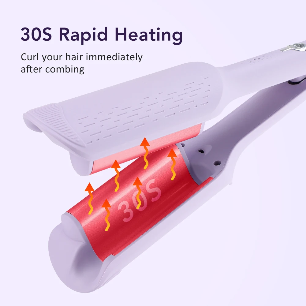 

32MM Hair Curler Egg Roll Long Lasting Styling Curling Tool Fast Heating Deep Wave Electric Curling Iron 4Temperature Adjustable
