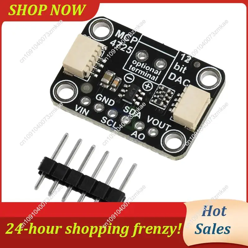 لوحة القطع البيع اليومي لـ MCP4725 12 بت I2C لوحدة محول DAC الرقمية إلى التناظرية لـ STEMMA QT Qwiic 2.7-5.5 فولت