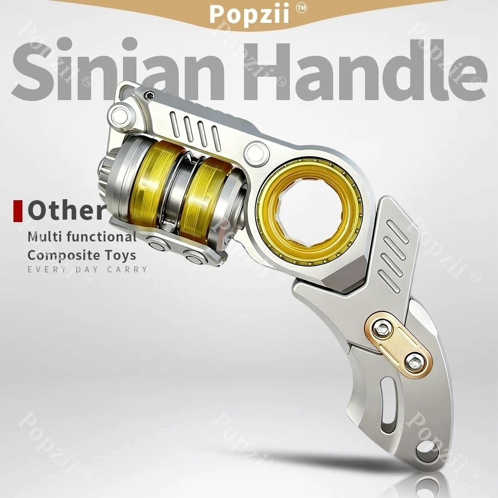 LEPAI EDC Sinian Handle Multi Functional Composite Toys Fingertip Tricks EDC Flips Accessories Fidgeting toys Tail Dragging