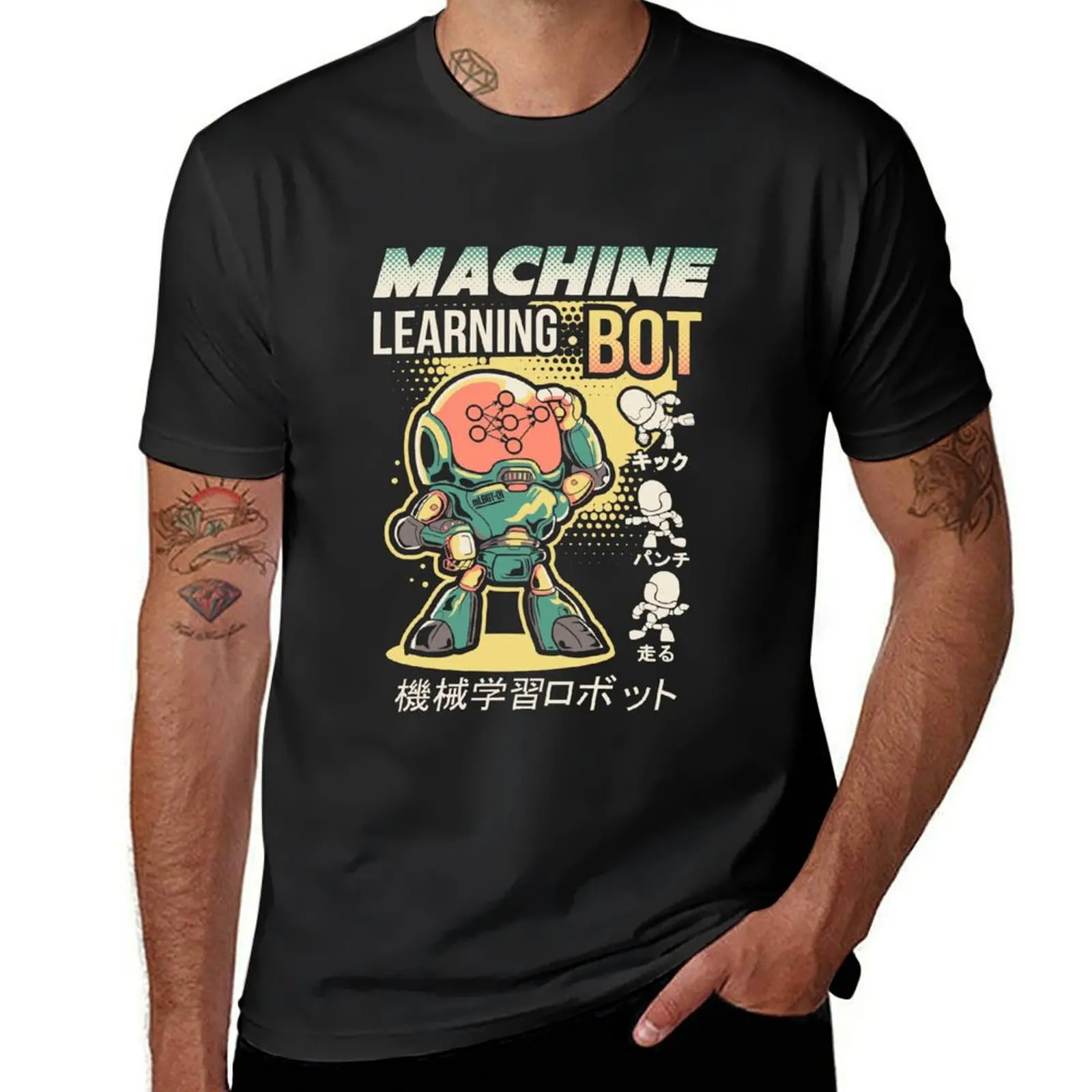 Machine Learning Bot T-Shirt plain Short sleeve tee men clothing