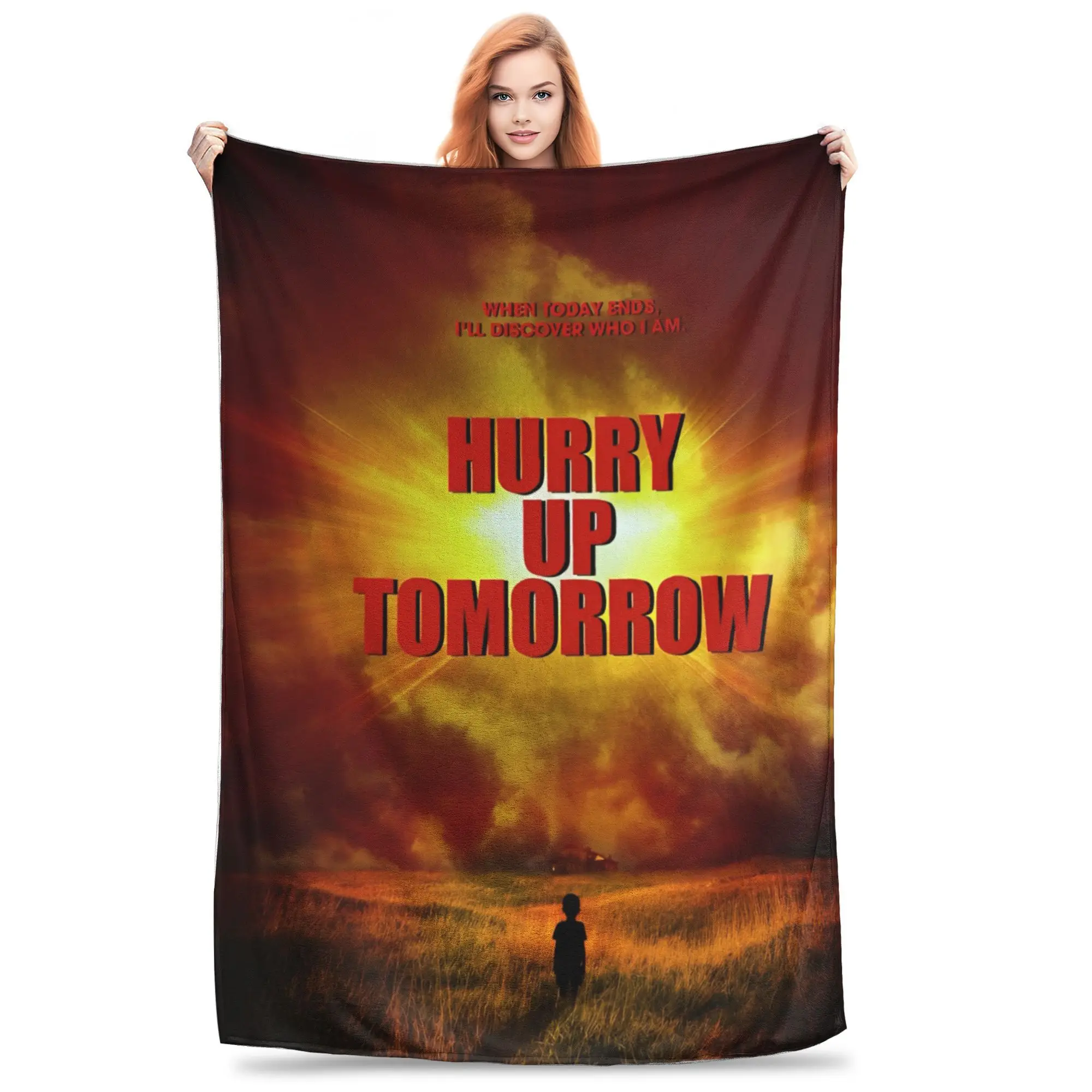 The Weeknds Hurry up Tomorrow Music Flannel Blanket  Custom Throw Blankets for Bed Sofa Couch 200x150cm Plush Thin Quilt