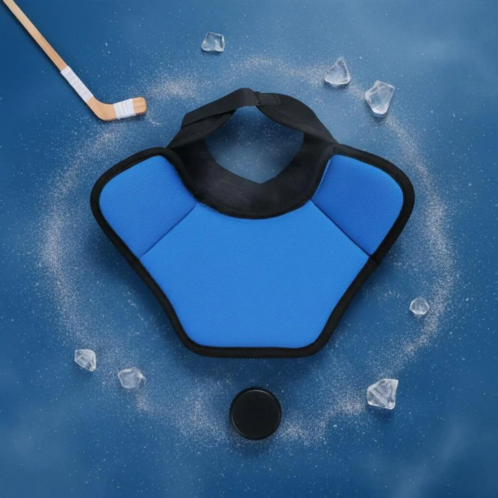 Professional Hockey Neck Protector Durable 900D Oxford Waterproof Shield Adjustable Hook Loop for Ice Field Hockey Players