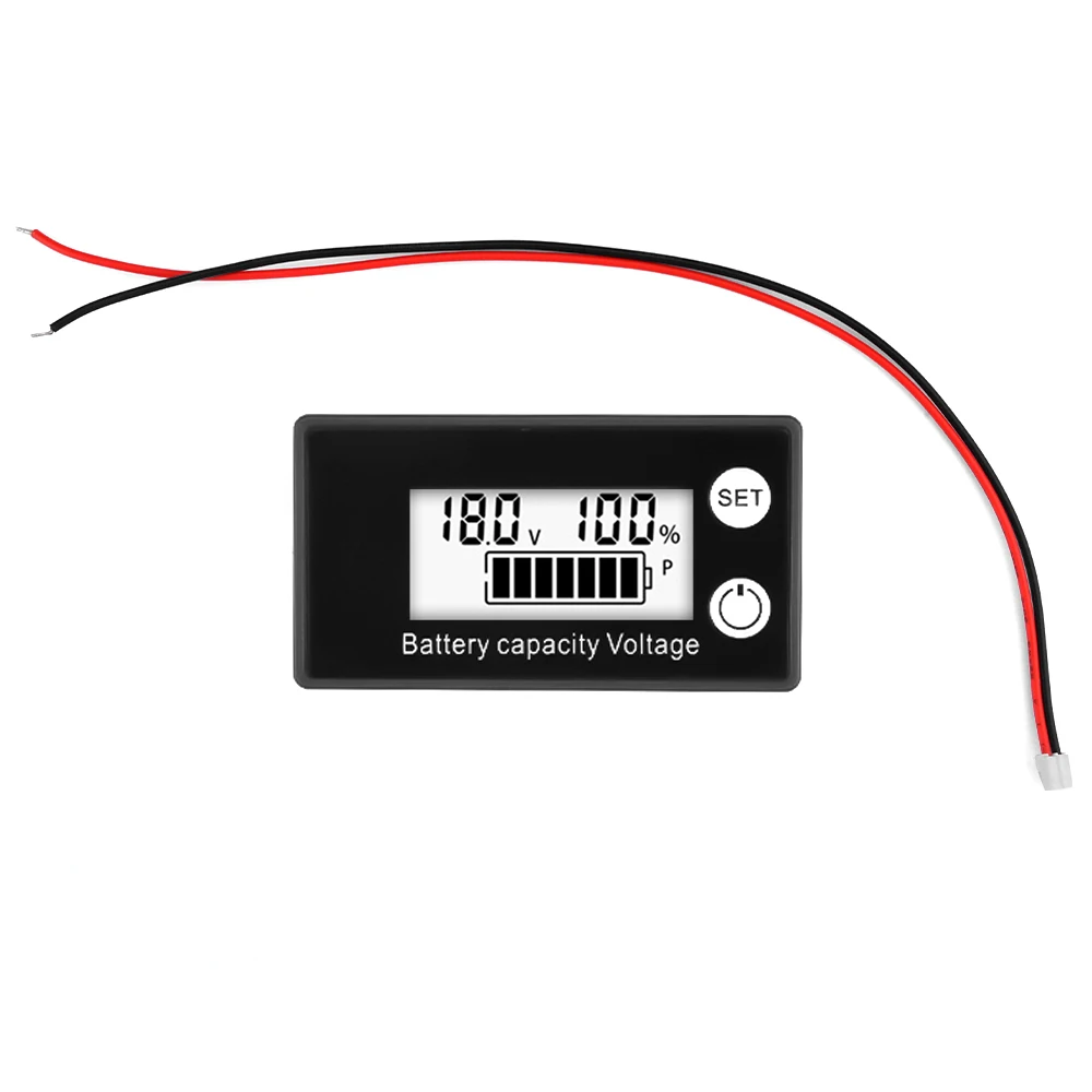 Compteur électrique numérique LCD DC8-100V 6133A indicateur de capacité de la batterie Lithium veFePO4 Cellule au plomb 12V 24V 48V 72V Voltmètre