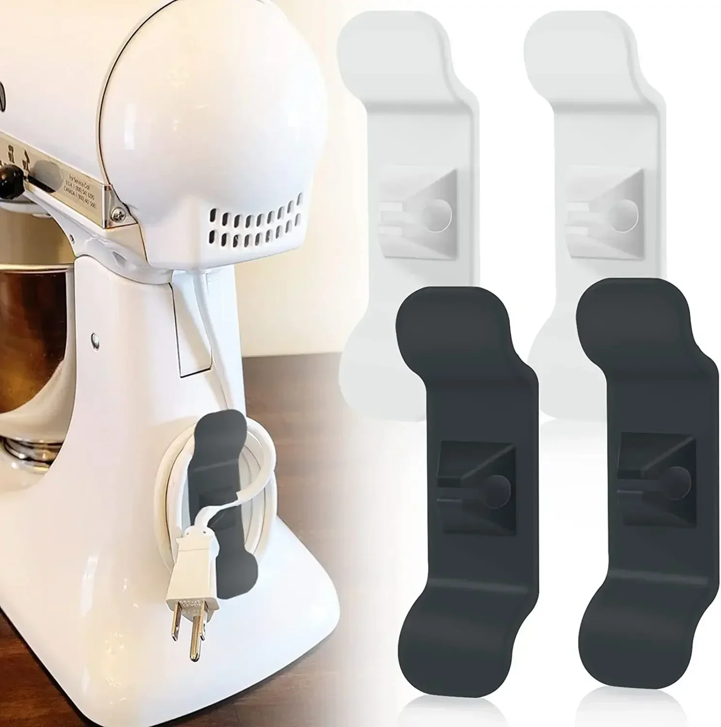 4Pcs Cable Wrap Attachment Compatible with for Kitchenaid Stand Mixer, Cord Storage for Kitchen Aid Cable Organizer