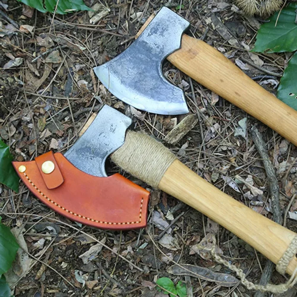 1pc Leather Axe Protective Cover Secure Attachment Axe Protective Cover Stylish For Outdoors-Camping Woodworking Hiking