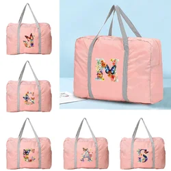 Bolsas de viaje para equipaje, organizador de bolsas Boston de gran capacidad, bolsa de fin de semana, serie mariposa, almacenamiento de ropa plegable, moda 2024