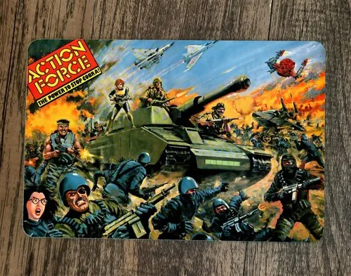 Affiche murale en métal rétro Action Force GI Joe