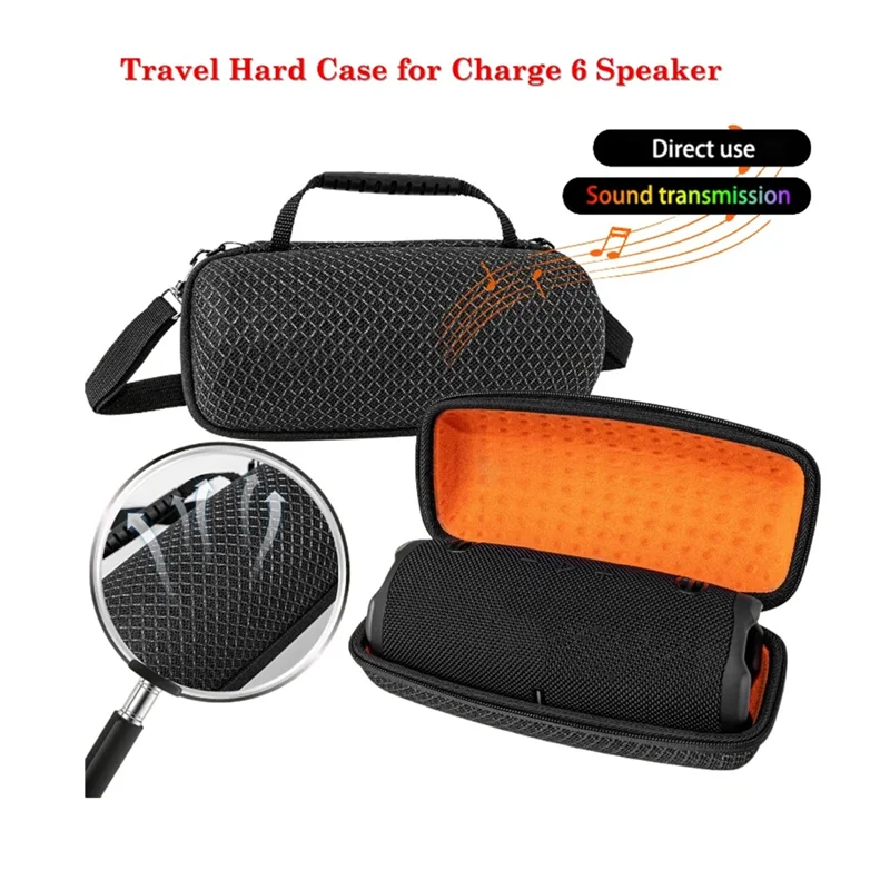 TTKK-For  Charge 6 Compatible Portable Bag Sound Permeable Outdoor Travel Carry Case Bag For  Charge 6 Speakers