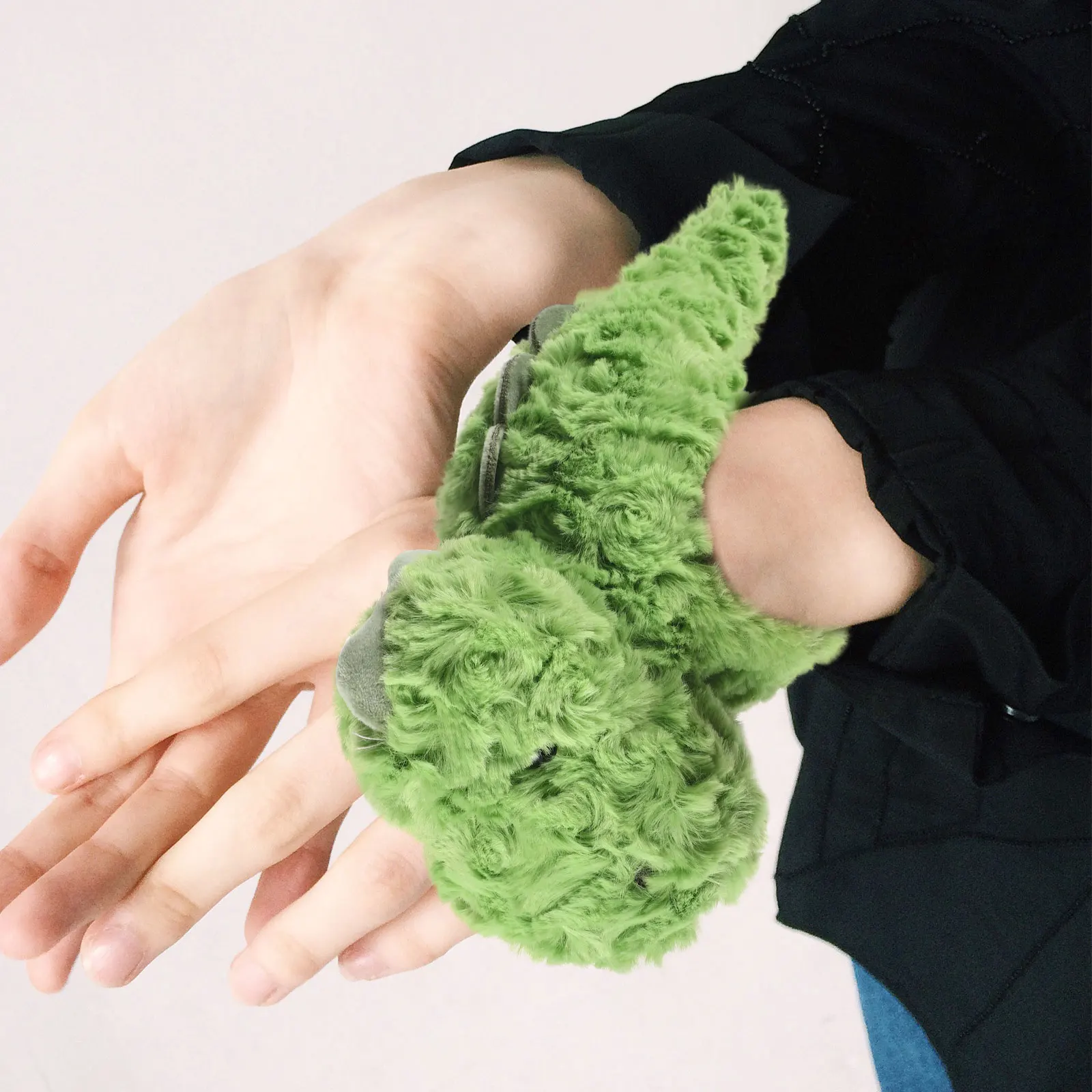 

Slap Bracelet Dinosaur Stuffed Fabric Snap Cute Animal Role Animal Slap Bracelet Props Accessories Playwear