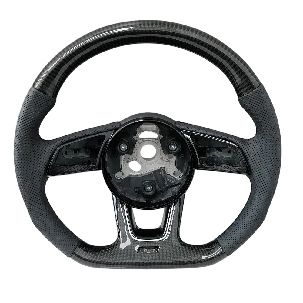 Geeignet für Audi A4 B9 Lenkradunterteil aus Carbonfaser-Leder, Audi A3A4A5 Lenkrad komplett aus Carbonfaser – Detail 4