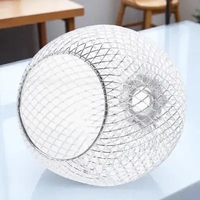 

Metal Lampshade Silver Color Lamp Cover Rechargeable Light Bulb Decor Industrial Metal Light Cover Lamp Protective for Ceiling