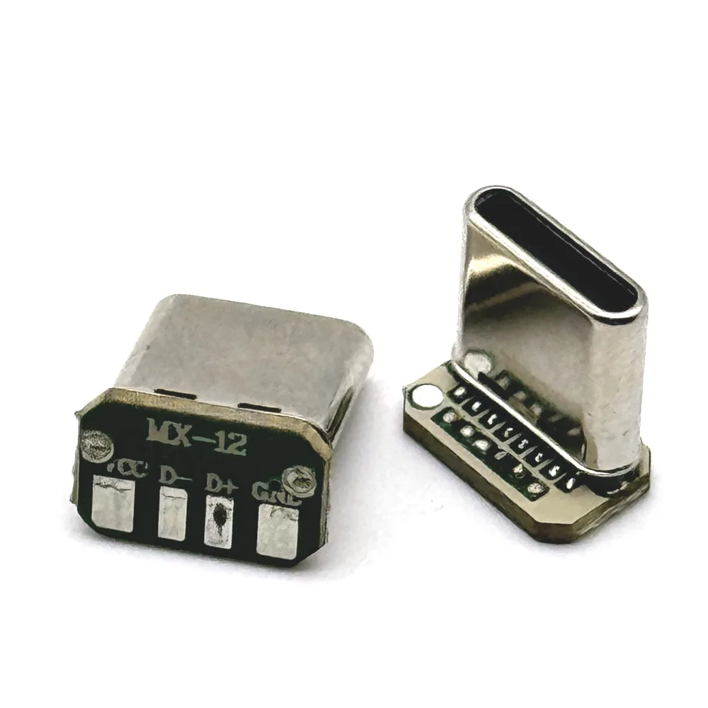 1/20Pcs 16Pin USB 3.1 Type C Male Head Vertical Patch Board 4Welding Wire Data Band PCB USB Board Usb C 16P Connector