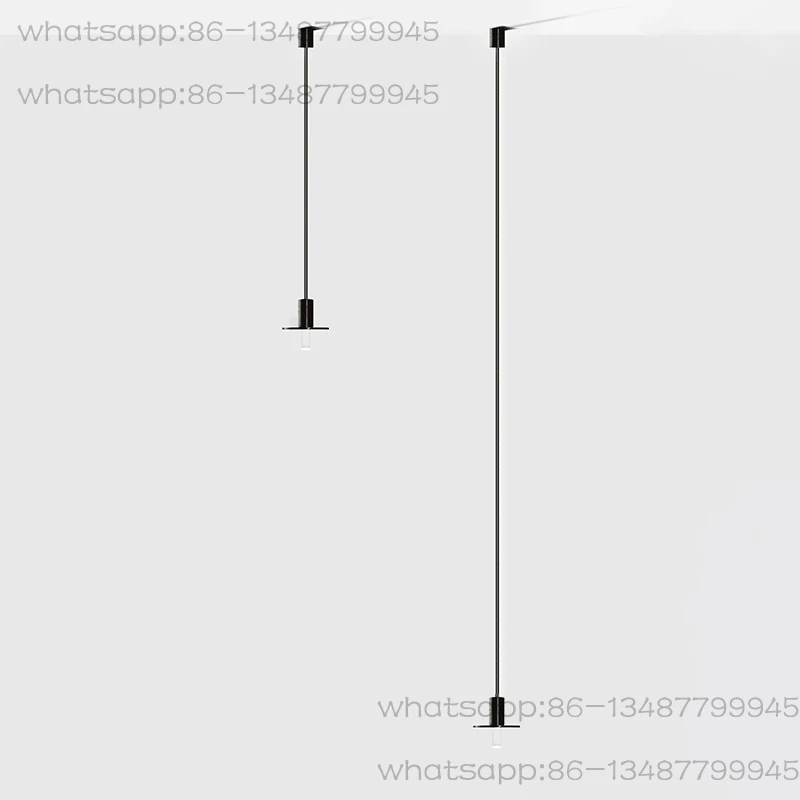 

Postmodern Internet Celebrity Minimalist Designer Restaurant Bar Model Room Bedroom Bedside Long Pole Glass Small Chandelier