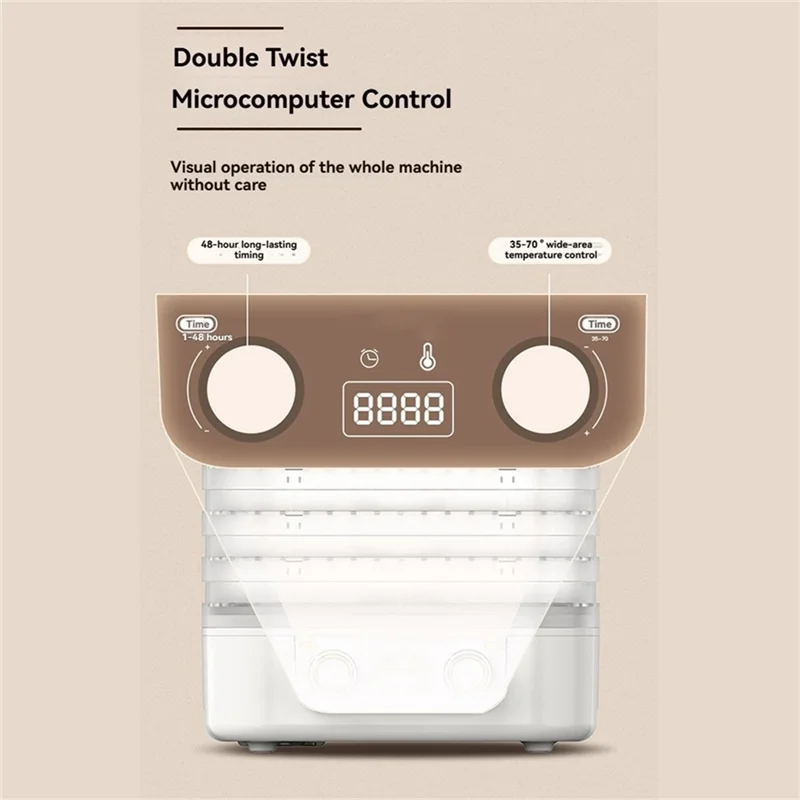 A05G-Food Dehydrator For Jerky Food Dehydrator Machine For Fruits/Meats/Snacks US Plug