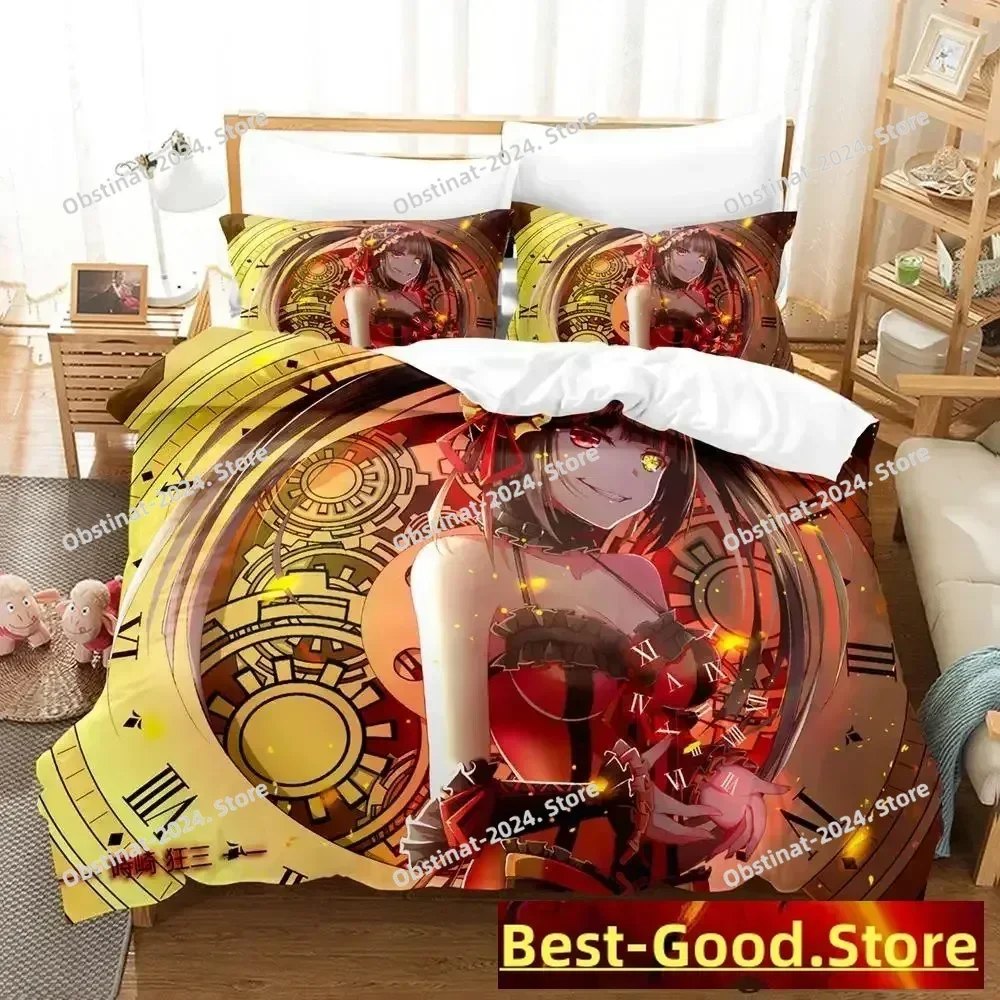 

2023 Date A Live Tokisaki Kurumi Bedding Set Single Twin Full Queen King Size Bed Set Aldult Kid Bedroom Duvetcover Sets Anime