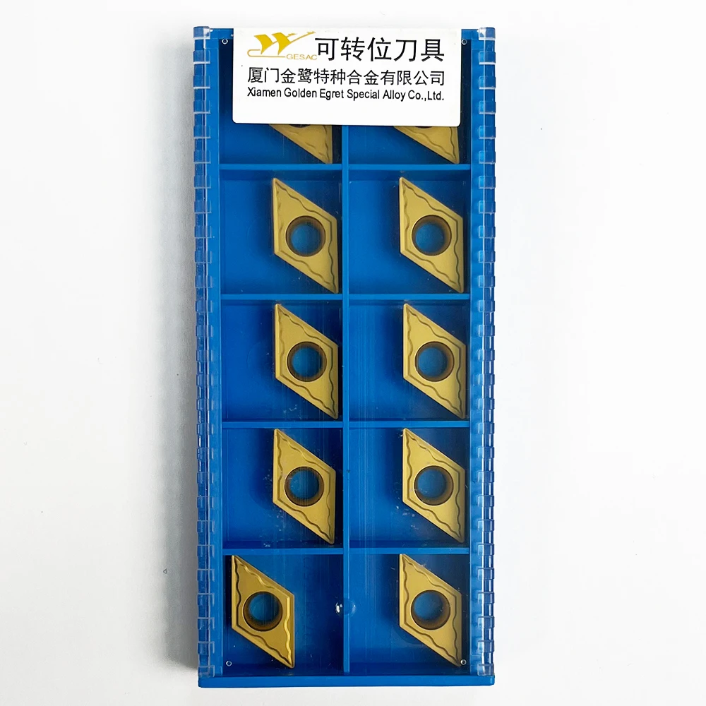 HUAZHICHUN-Herramienta de torneado de Metal de alta calidad, inserto de carburo, inserto de fresado CNC, DCMT11T304-GP, GP1115