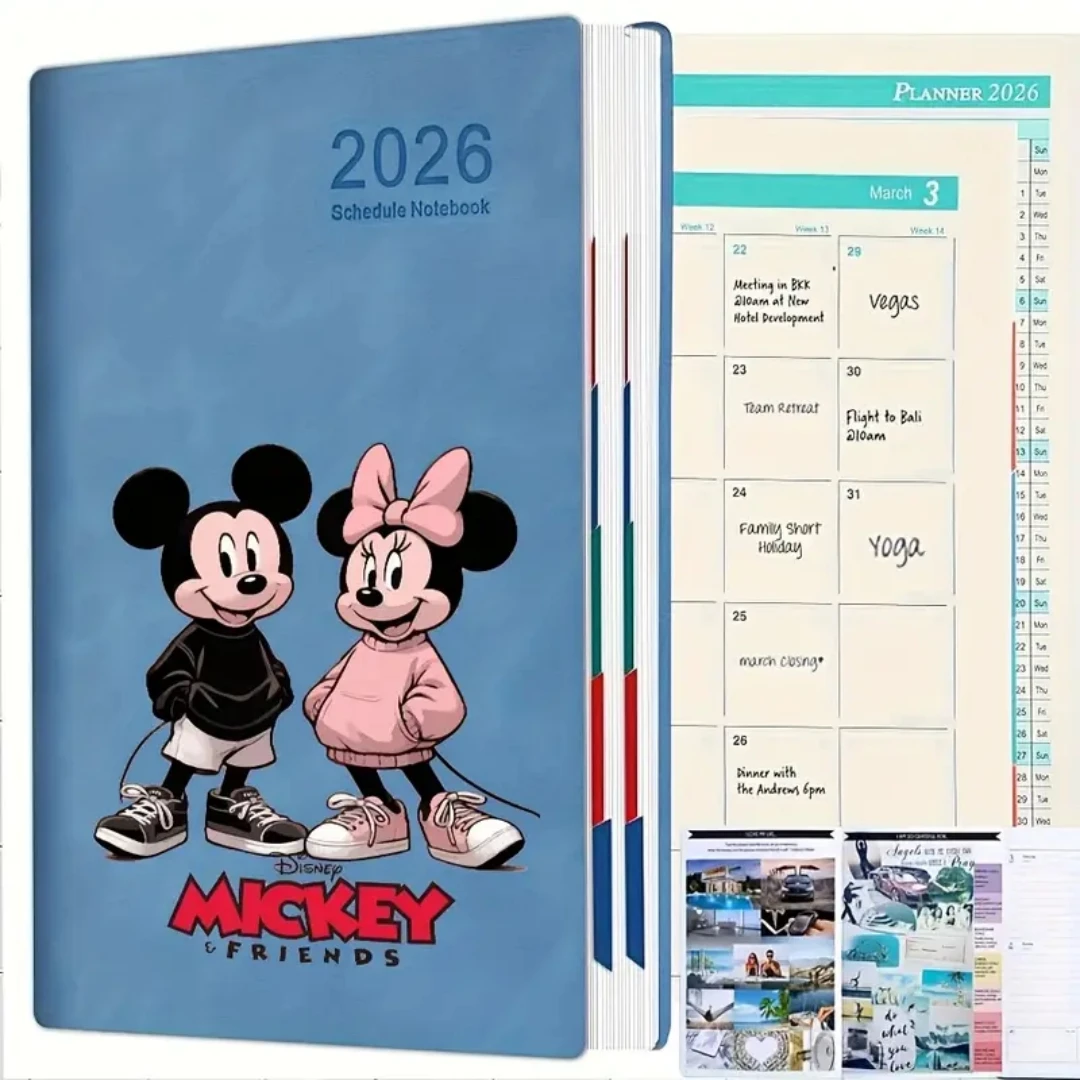 ديزني ستيتش 2026 تقويم ومخطط جديد للخطة اليومية دفتر التقويم ومسجل الانضباط الذاتي وإدارة الوقت 365 يومًا #4