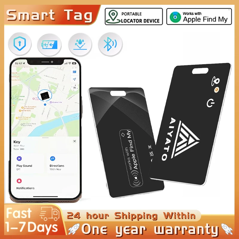 

GPS Tracker Tag Charging Tracking Card Air Tag work with Apple Find My Global Network Airtag Locator Itag Bag Pet Finder for IOS