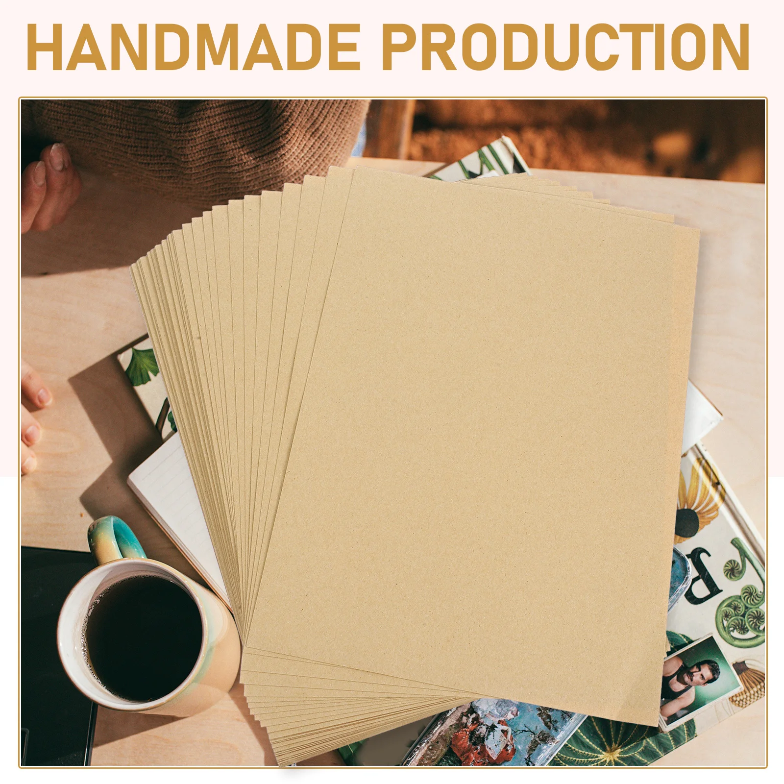 1 حزمة اليدوية كرافت ورقة سميكة البطاقات A4 حجم براون اللوح ورقة لأجهزة الكمبيوتر المحمولة التقويمات DIY بها بنفسك المواد الحرفية #5