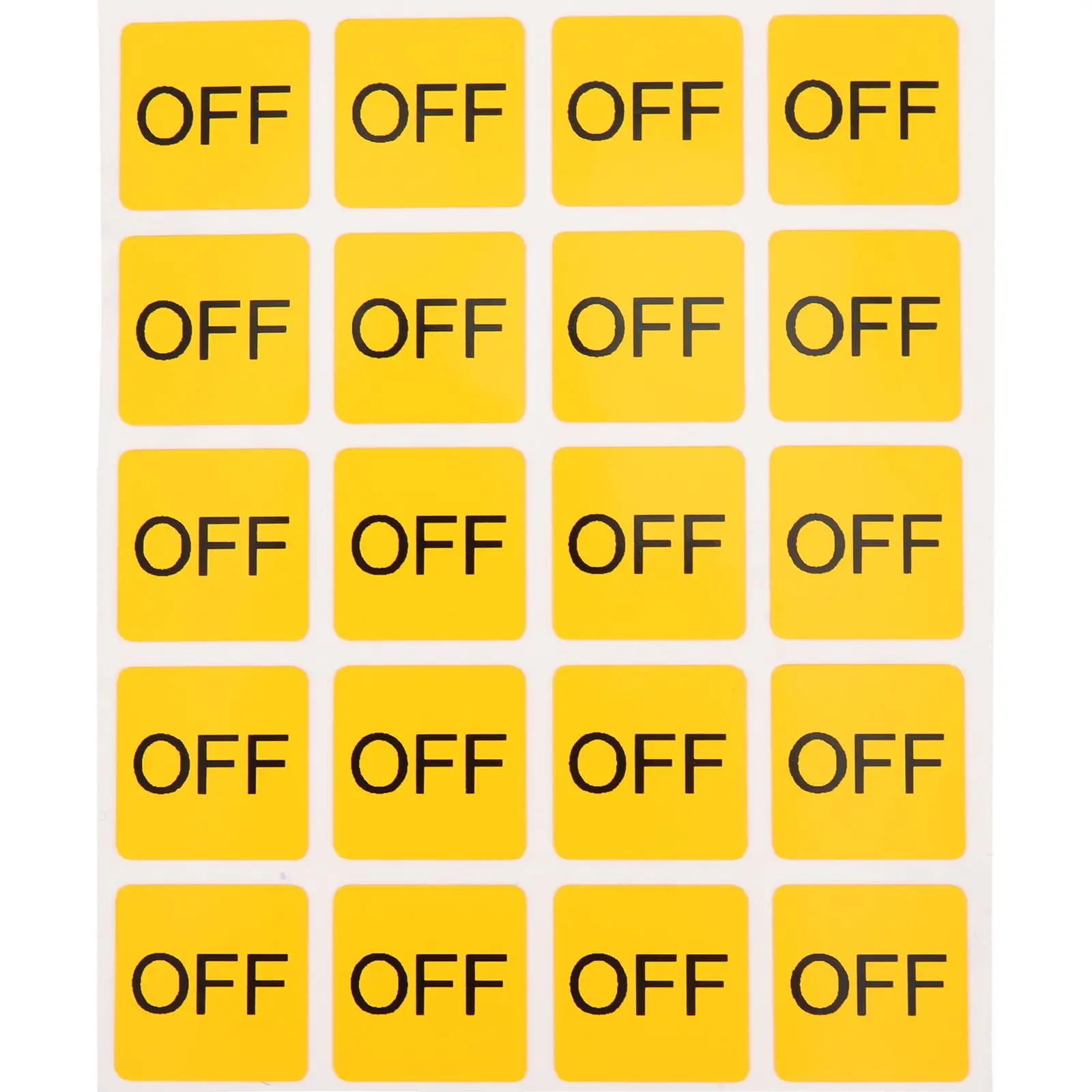 20 Pcs Switch Button Warning Sticker Stickers ON/OFF Luminous Caution Device Decorate