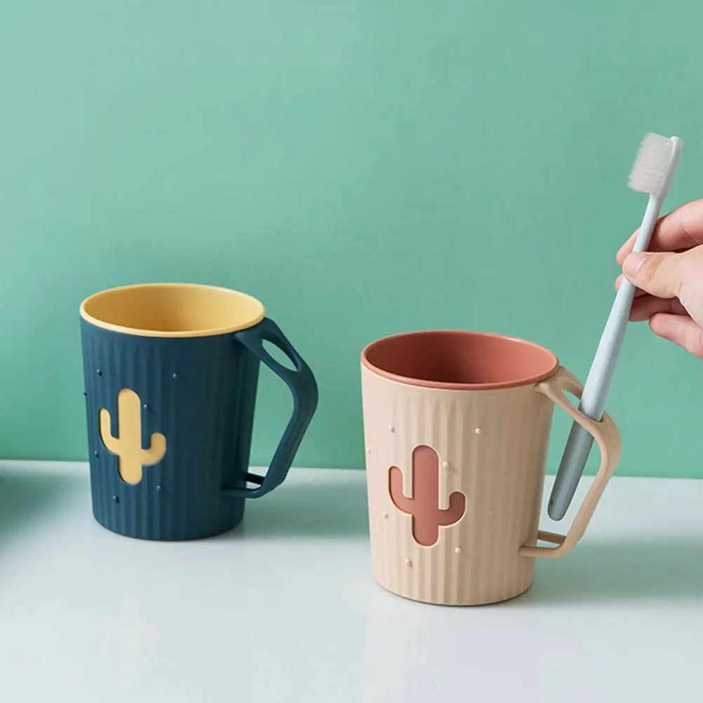 

4Pcs Bathroom Wash Mug Set Versatile Plastic Cups for Toothbrush Storage Makeup Organizer Drinkware Home Decor