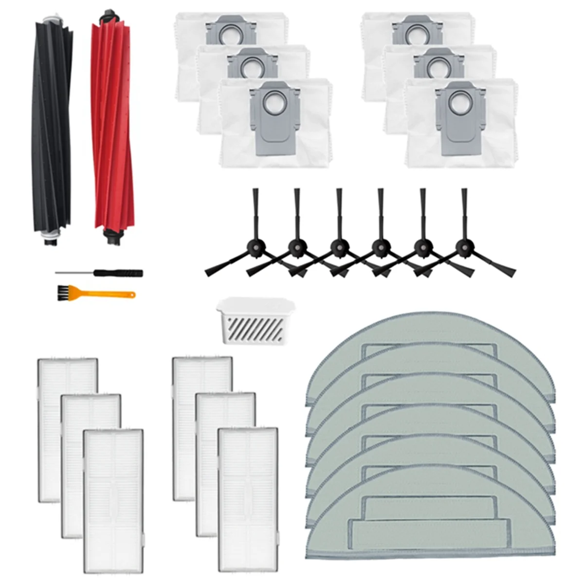 

For S8 PLUS S8+ S8 Pro Ultra Robot Vacuum Main Side Brush Mop Filter Dust Bag Silver Ion Module Accessories