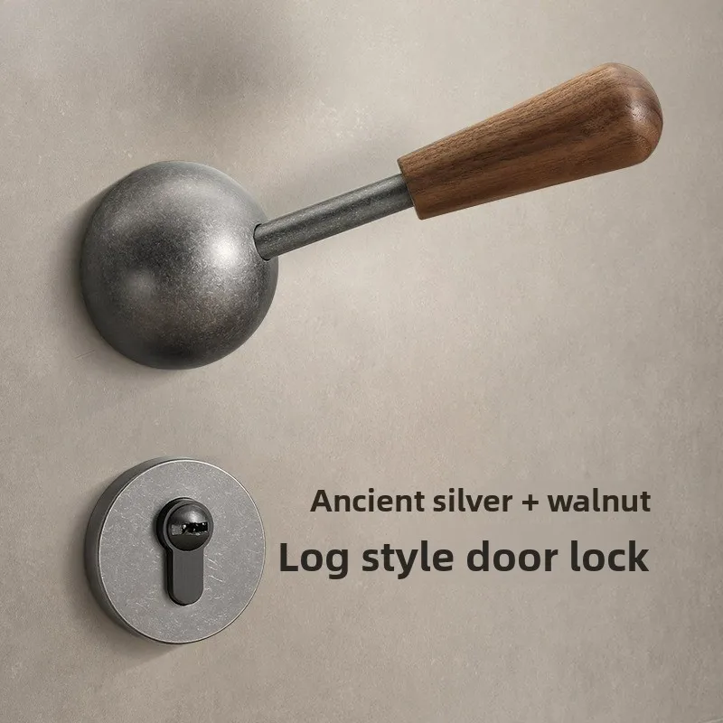 

Middle Ancient Style Indoor Household Room Door, Bedroom Door Lock, Split Type Magnetic/silent Handle Lock