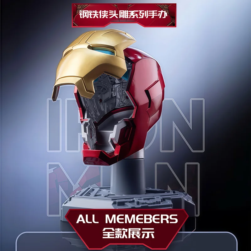 MORSTORM Tony Stark Iron Man Helm MK7 MK15 MK46 MK85 MK42 MK21 MK16 Anime Figur Modell Montage Spielzeug Blind Box Weihnachten Geschenk – Detail 4