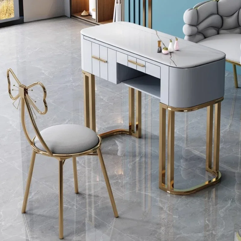 

Postmodern Drawer Nail Desk Design Chair Beauty Storage Nail Desk Supplies Professionals Scrivania Per Unghie Trendy Furniture