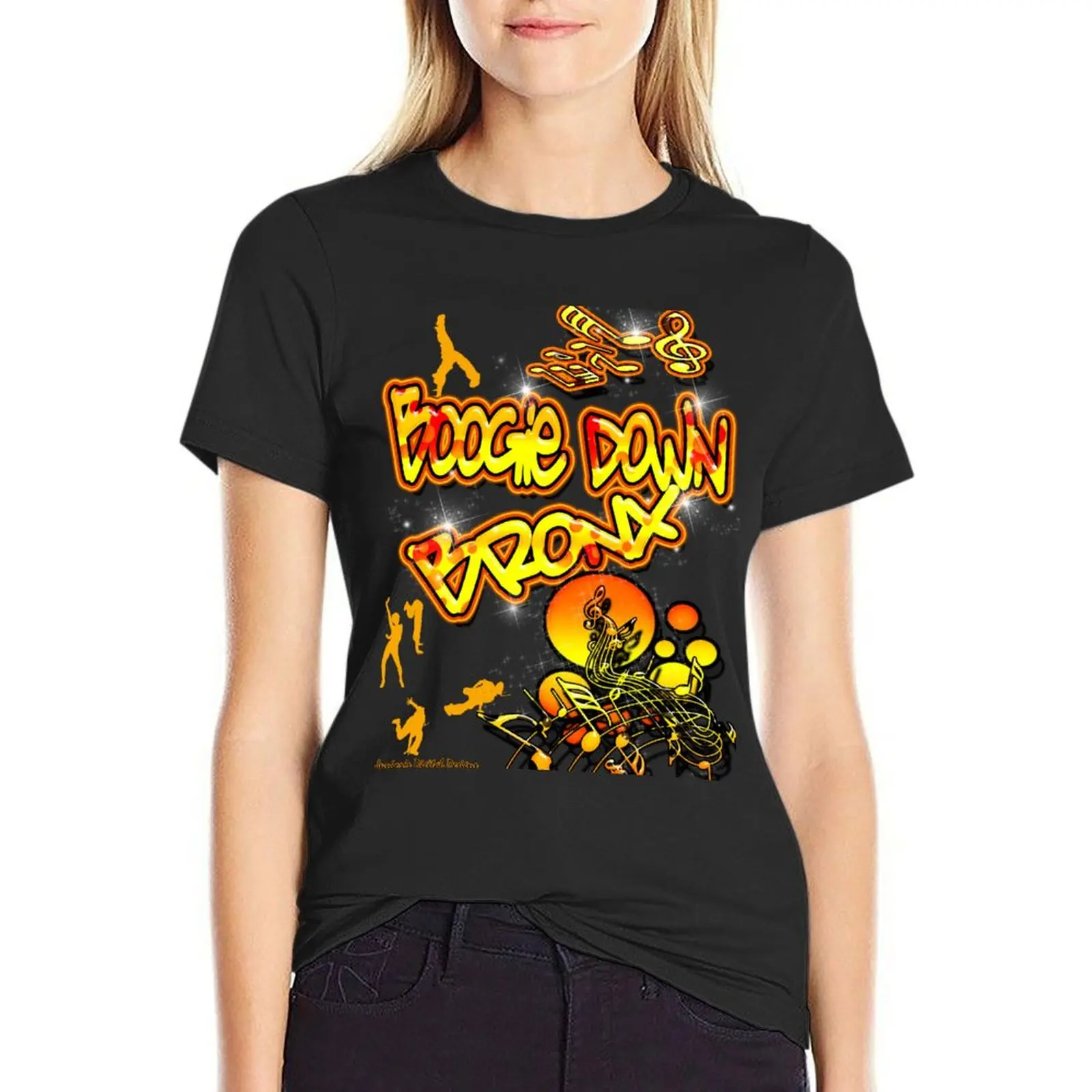 

Boogie Down Bronx # 2 T-Shirt Short sleeve tee Blouse Women clothing