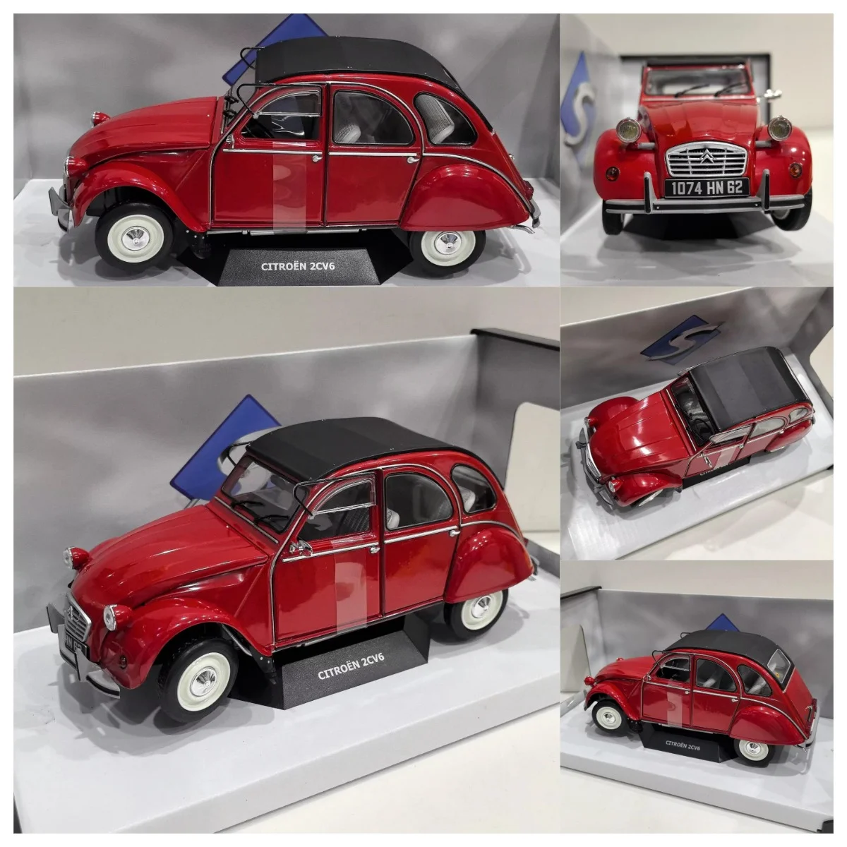 

SOLIDO Diecast 1/18 Scale CITROEN 2CV6 P6 Alloy Car Model