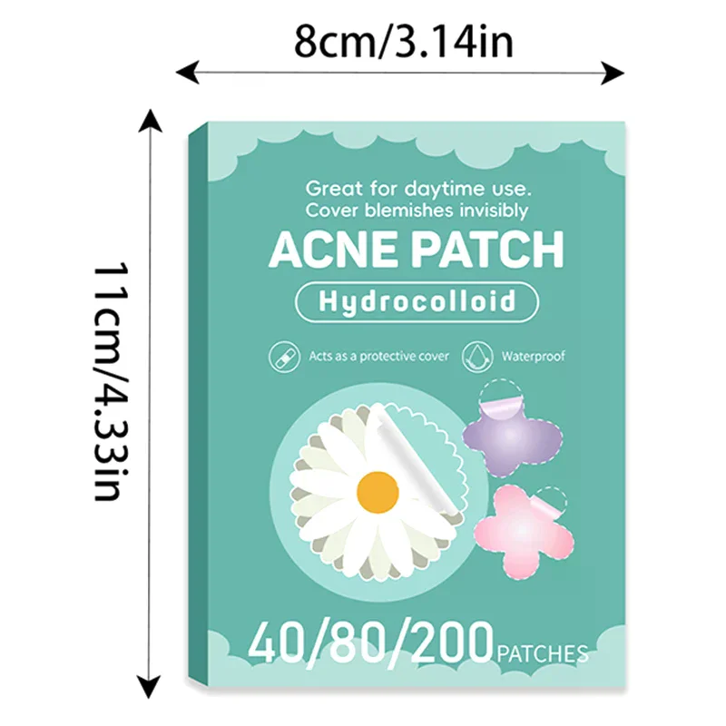 40/80/200 pezzi Fiore Viso Cura della pelle Acne Brufolo Patch Guarigione professionale invisibile