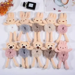 Korea New Fashion Animal Teddy Bear Head Plush Hair Loop Cartoon Bear Hair Band Head Rope headbands for girls hair accessories