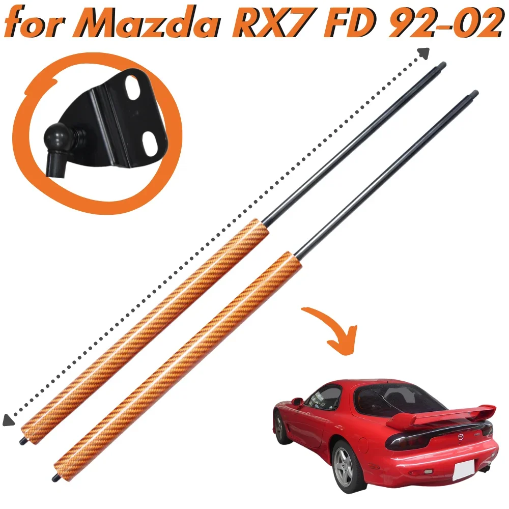 

9 Colors Carbon Fiber Rear Tailgate Gas Struts Spring for Mazda RX-7 (FD) FD3S Coupe with S[oiler 1992-20022 Lift Support Shock