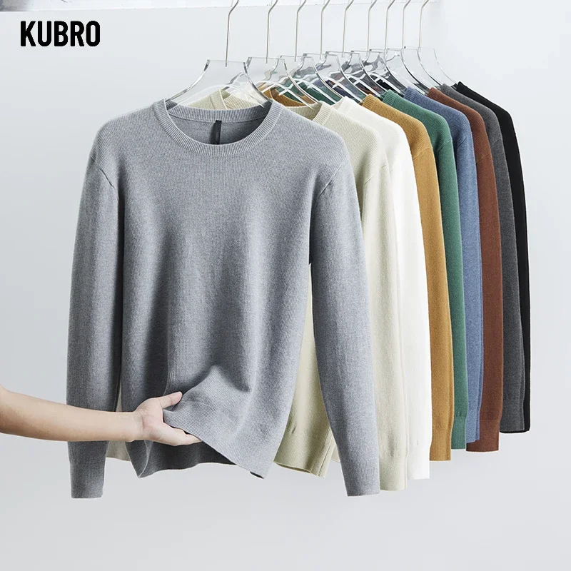 KUBRO New Winter Turtleneck Thick Men Sweaters Casual Turtle Neck Solid Color Quality Warm Slim Turtleneck Sweaters Pullover Men