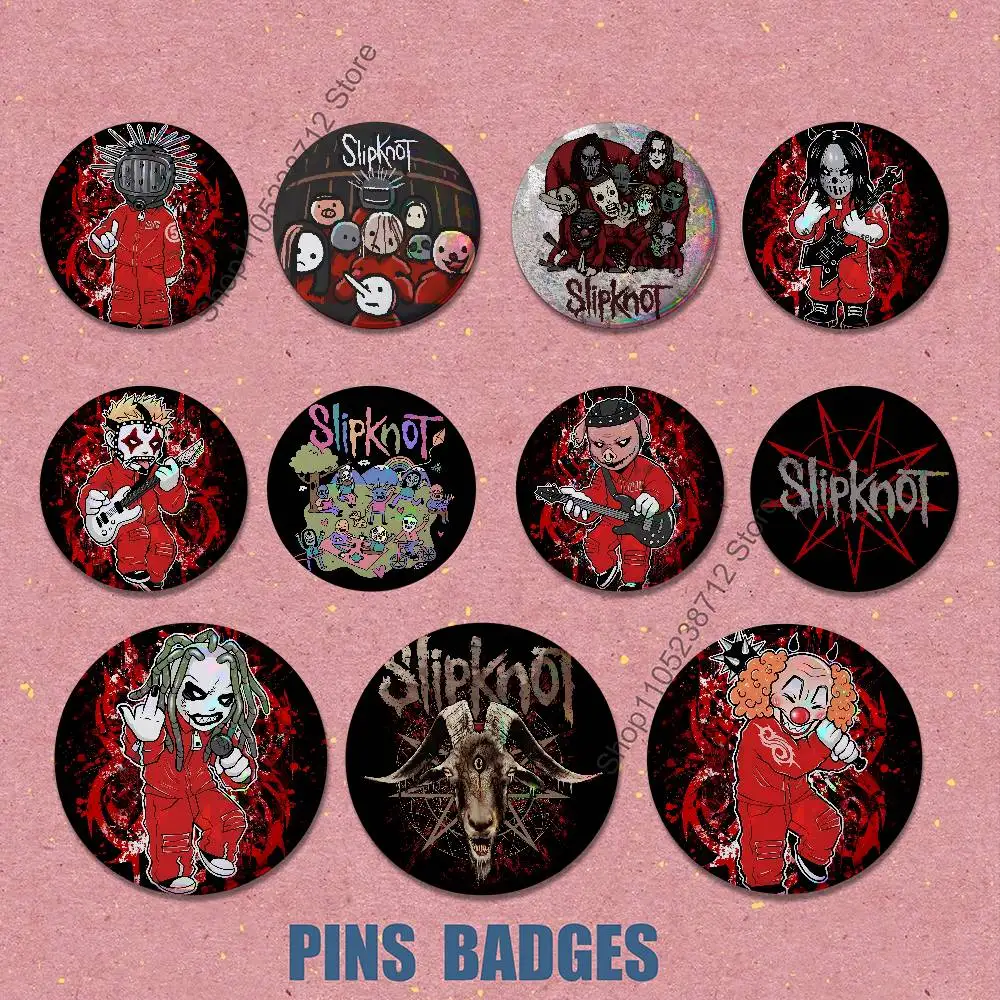 

Band Cool S-Slipknot Anime Cartoon Badge Breastpin for Backpack Clothes Handmade Brooches Gift Accessory