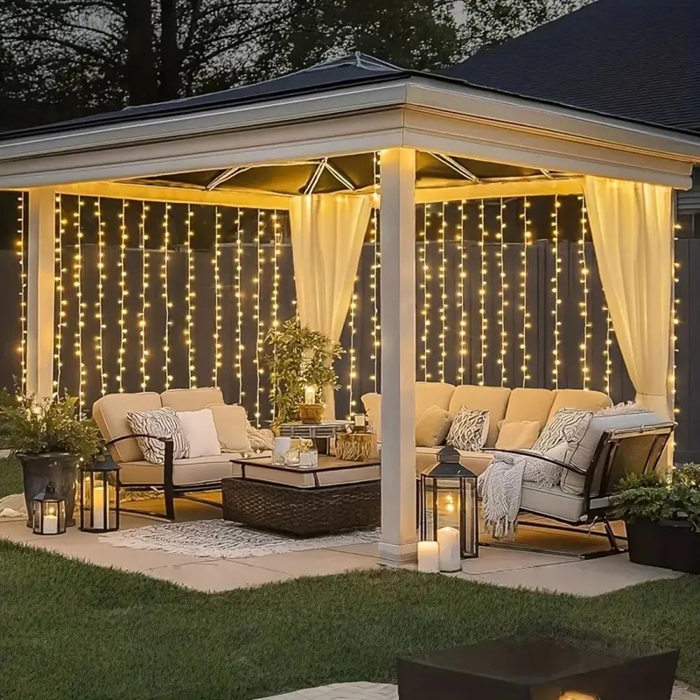 

100-600 LED Curtains Festoon Led Light Garland Christmas Light Decorations String Lights New Year Street Garland Navidad 2025