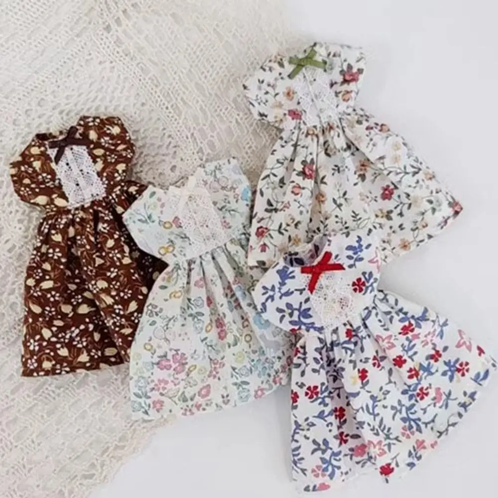 ชุดเดรสลายดอกไม้สไตล์เจ้าหญิงแฟชั่น พร้อมอุปกรณ์ตกแต่งน่ารัก กระโปรงดอกตูม ชุดตุ๊กตาขนาดเล็ก สำหรับตุ๊กตา azone ob22/24/27