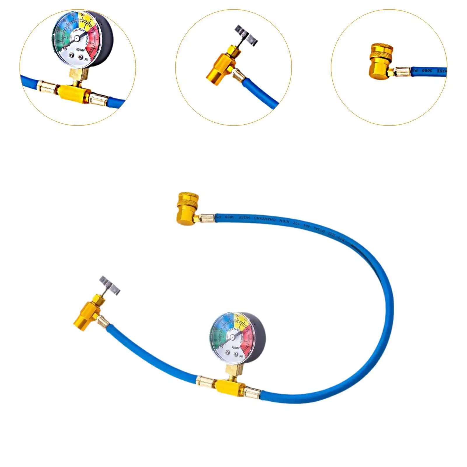 Air Conditioning Charge Hose R134A Multifunctional Sturdy Tools Kit Accessory Good Performance Convenient to Use Professional