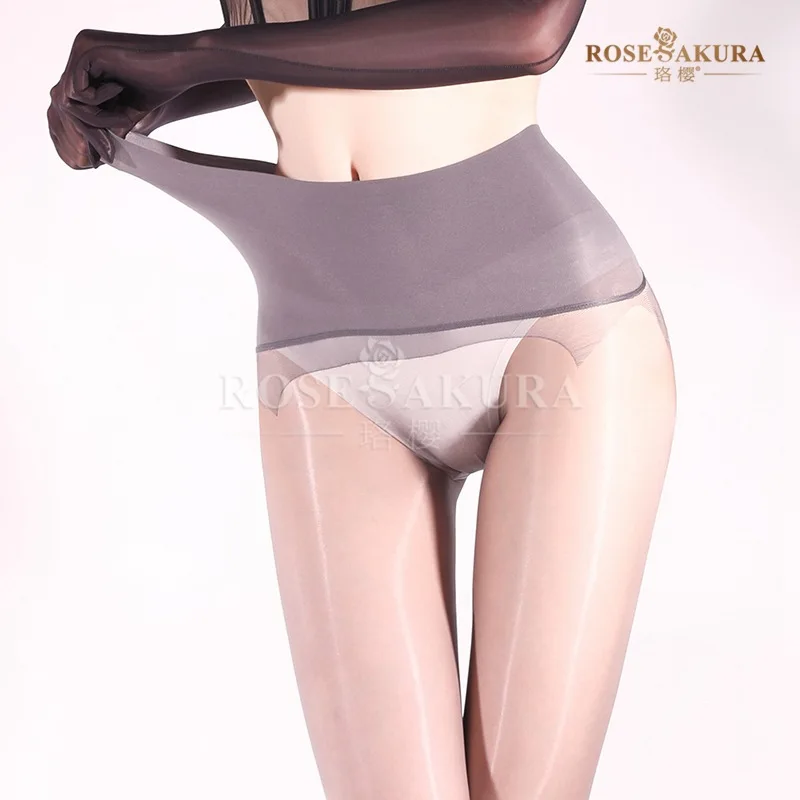 2025 new 8491 aurora large size seamless stockings women's ultra-thin oil bright silky smooth tiptoe transparent pantyhose sexy