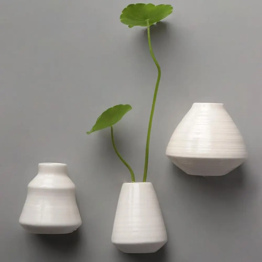 White Porcelain Ceramic Vase Refrigerator Magnet 3D Miniature Multi-purpose Flower Vase Fridge Sticker Unique Ornament